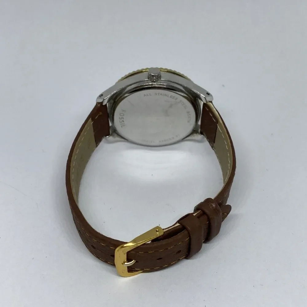 Fossil Stella ES2944 Women's Brown Leather Analog Dial Quartz Wrist Watch WO561